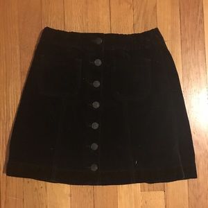 brandy Melville corduroy button down mini skirt